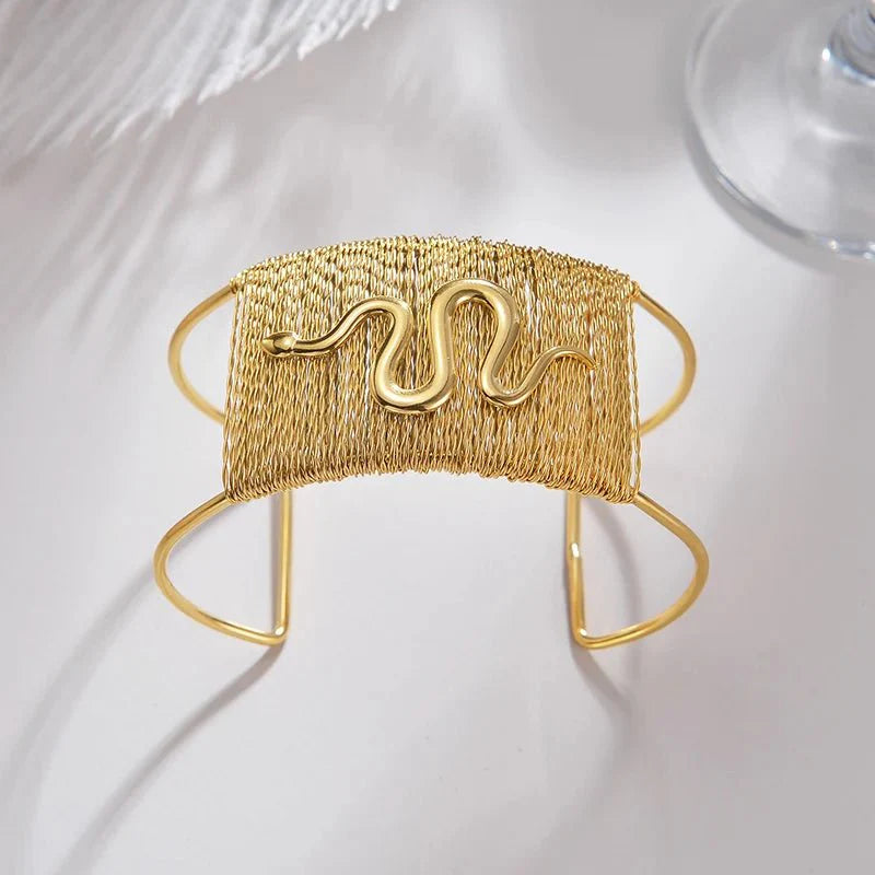 Brehn | Bold Boho Weit Öffnendes Armreif