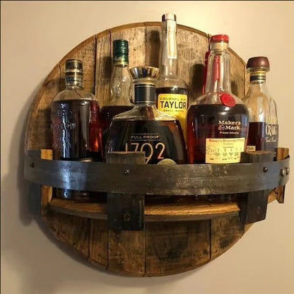 Regal für Bourbon-Whiskeyfässer – Rustikale Baraccessoires