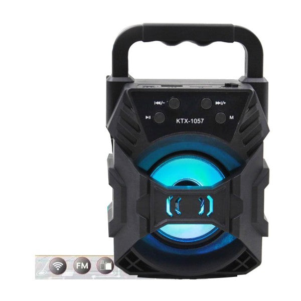 SoundPulse Wireless Lautsprecher – Bluetooth Lautsprecher mit FM, USB & Lichtshow | Brehn