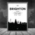 Brighton Stadtsilhouette Stadtbild Druck