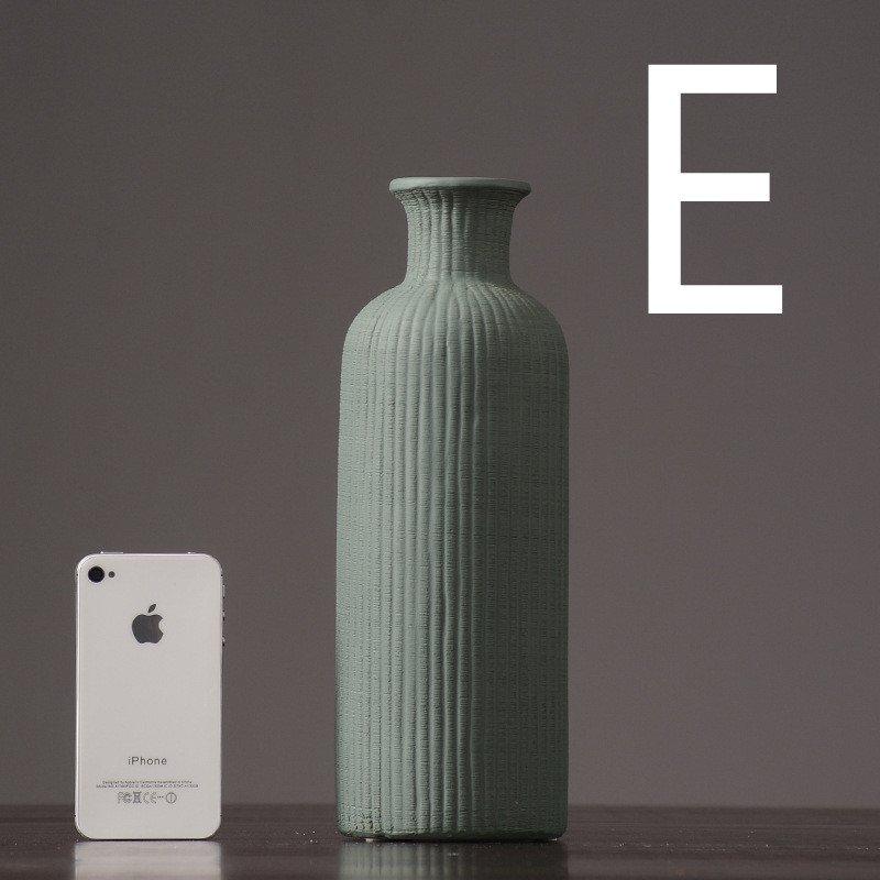 Braune, beige, graue Keramikvase │ Dekorationsartikel