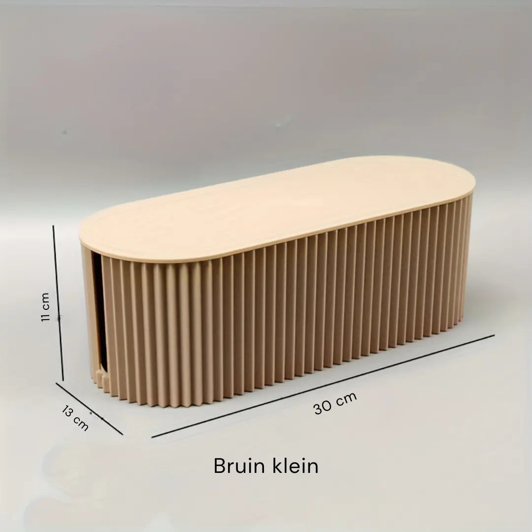 Brehn | Ordoca Kabelbox Schreibtisch Organizer | Kabelmanagement & Aufbewahrung | Weiß | 30x11x13 cm