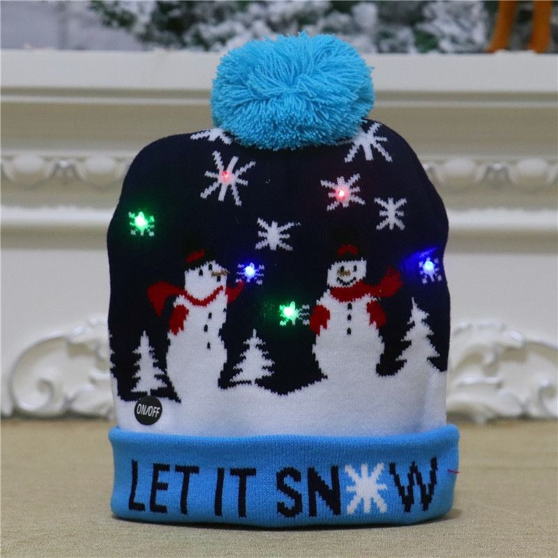 Brehn | 🎅LED Weihnachtsstrickmützen Leuchten Xmas Mütze