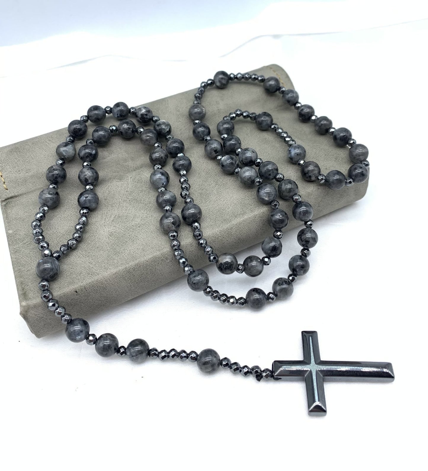 Orion-Spirituelle Halskette mit Tigerauge und Lapislazuli – Rosenkranz für Männer