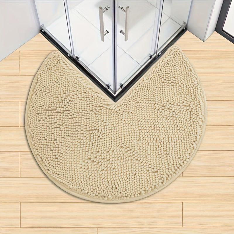 Runde LuxeChen Badmatte Ultra-Soft Chenille – Rutschfest & Schnell Trocknend | Brehn