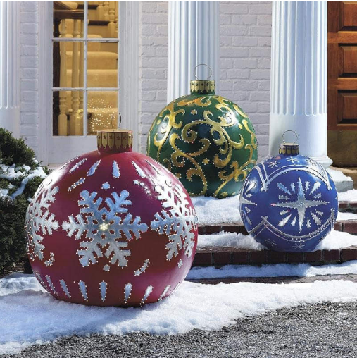 Brehn | Outdoor-Weihnachts-PVC-aufgeblasener dekorierter Ball