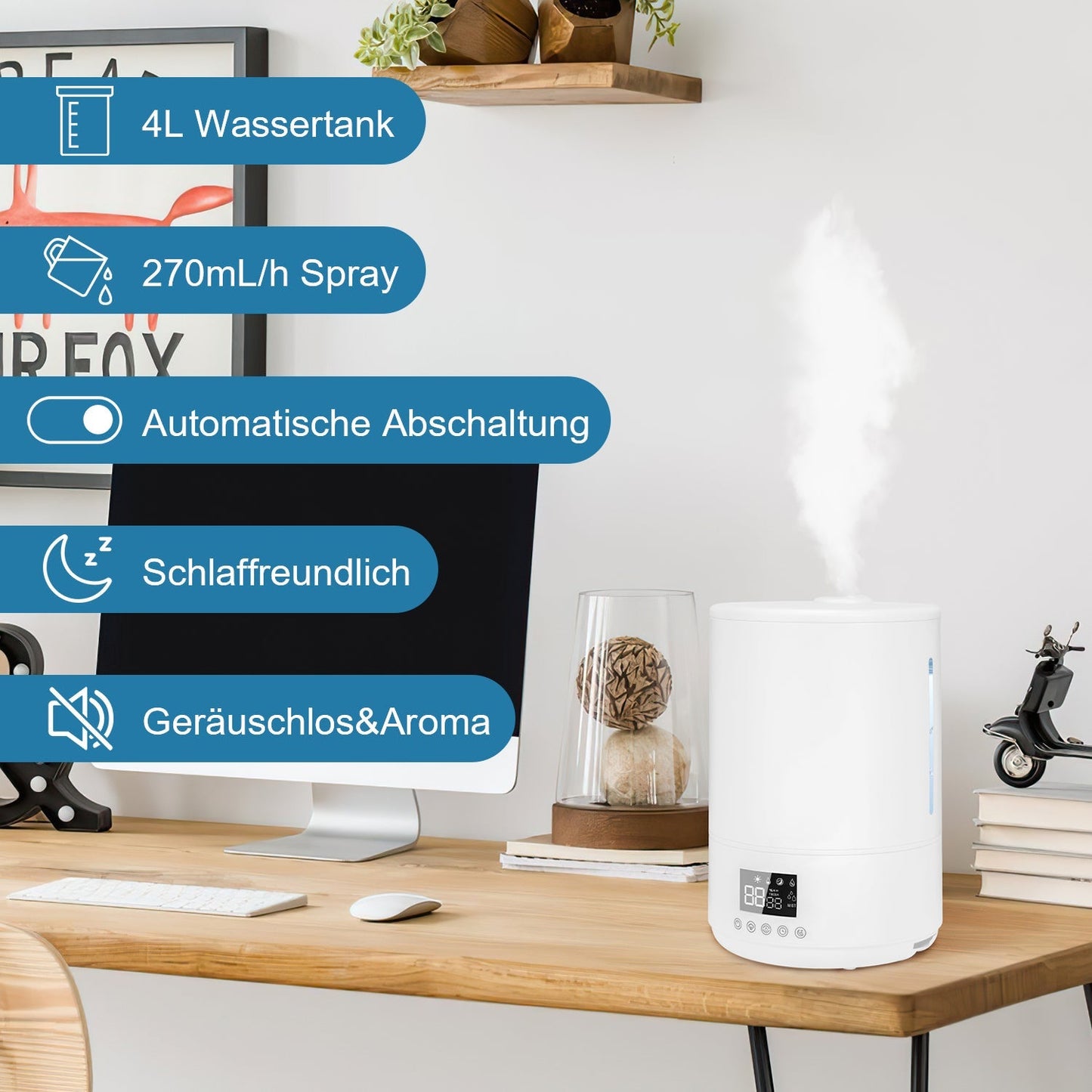 4L Top Fill Luftbefeuchter mit Fernbedienung | Brehn