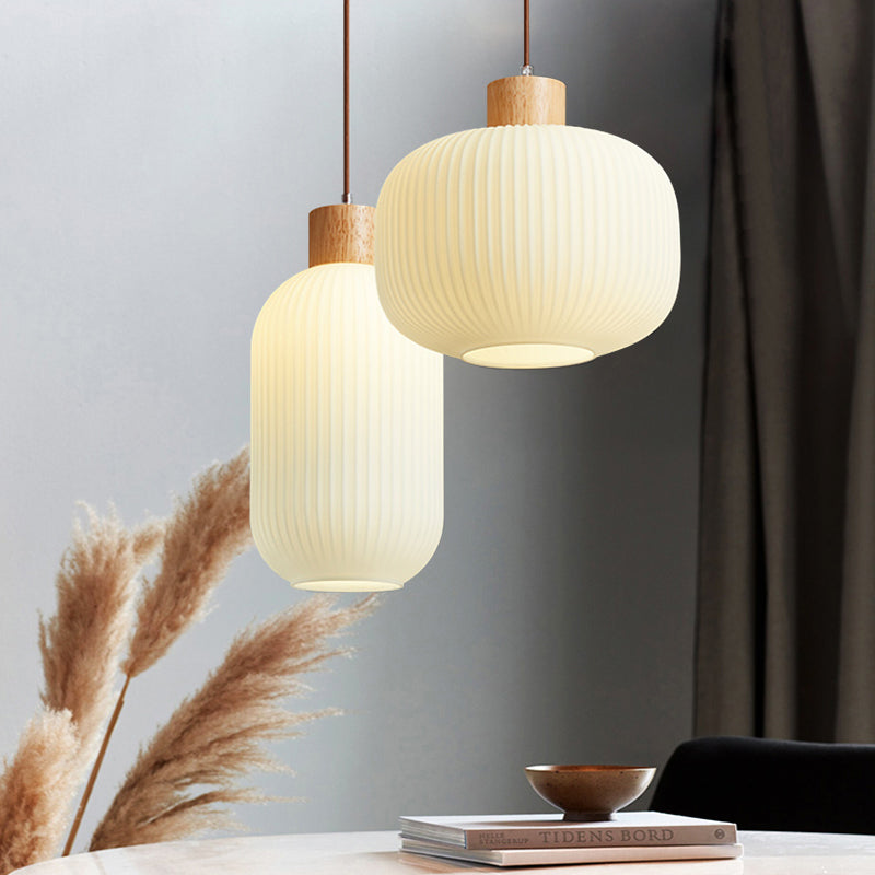 Brehn | VintageLight - Stilvolle Holz- und Glas-Pendelleuchte