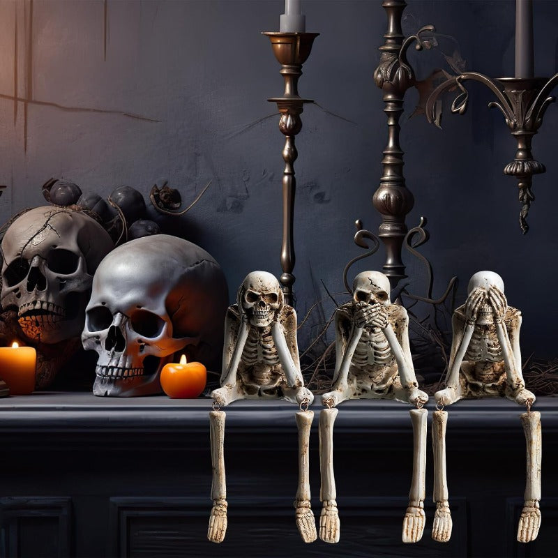 Brehn | Halloween Harz-Skelett-Figuren