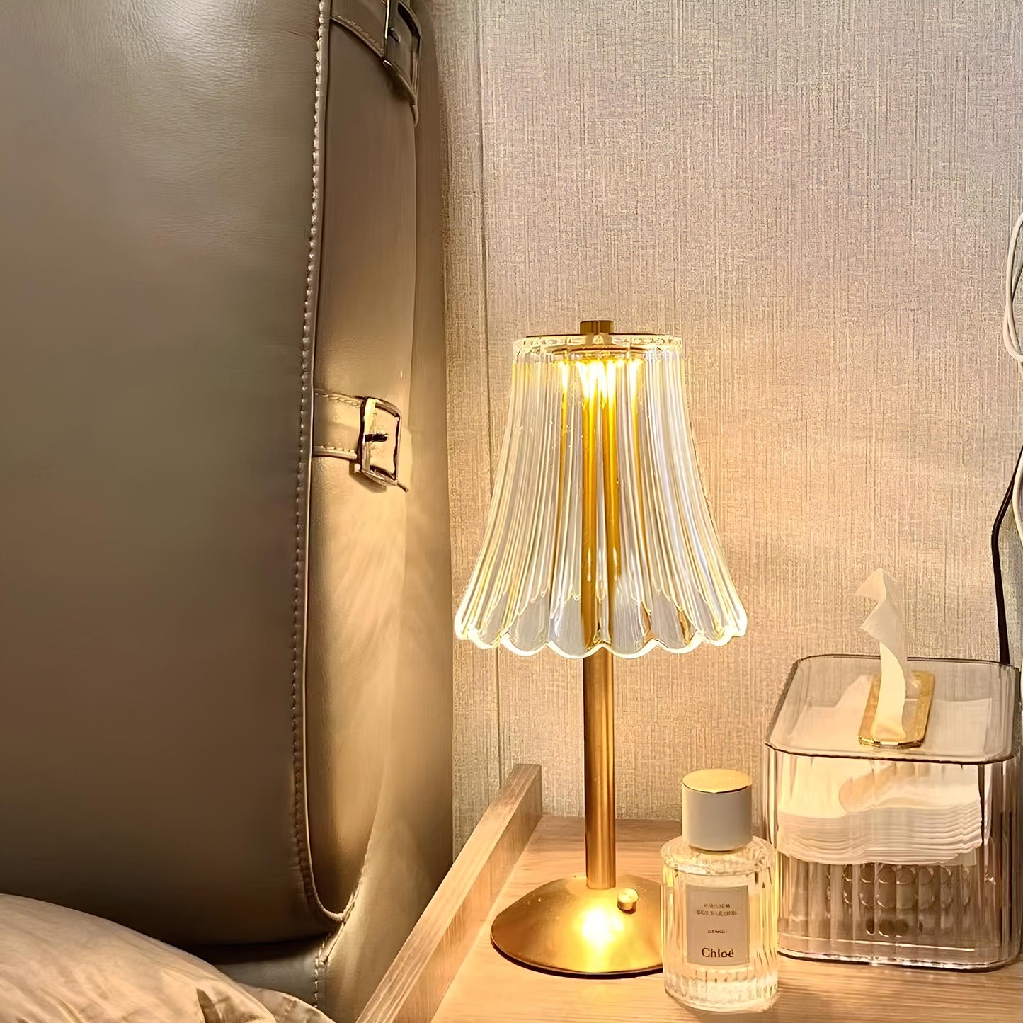 Goldene Kristall-Tischlampe - Aurora Luxe | Brehn