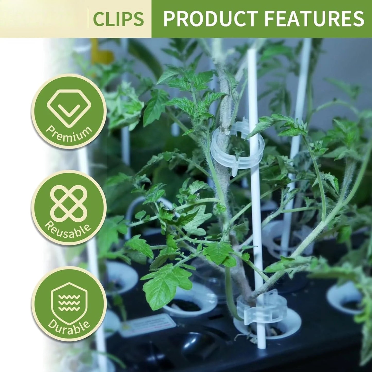 Brehn | Tomatenclips, Kunststoffspalierclips