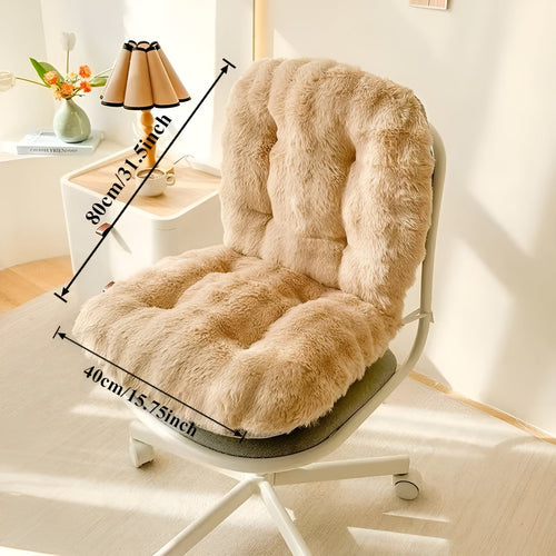 Weicher Sitzkissen aus Kunstpelz – Extra dick & kuschelig | Perfekt für Stuhl und Sofa | Brehn