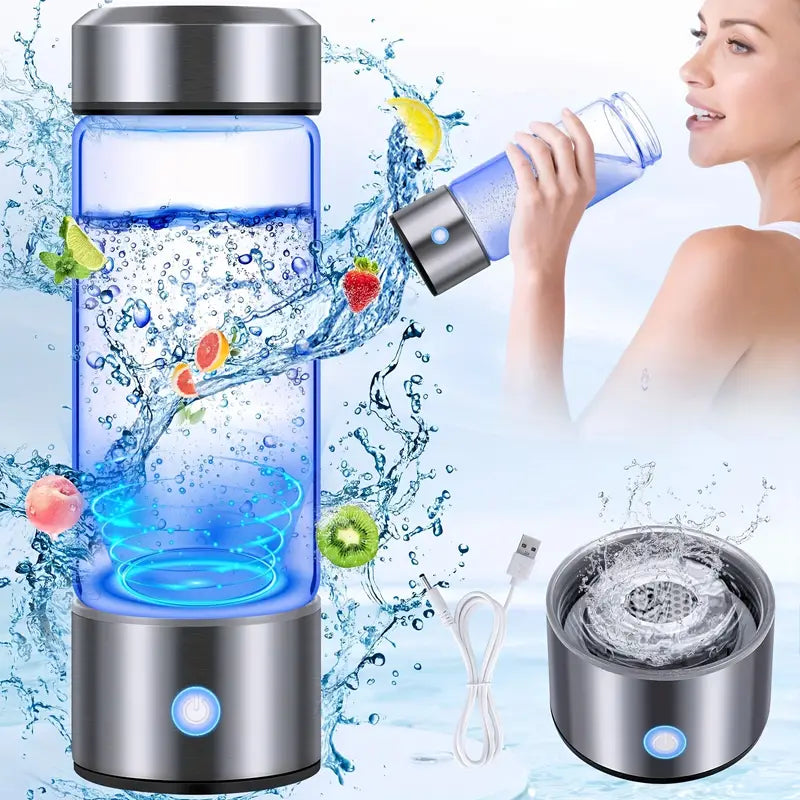 Brehn | Wiederaufladbare alkalische Wasserflasche - Mit Wasser angereichertes Wasserstoff