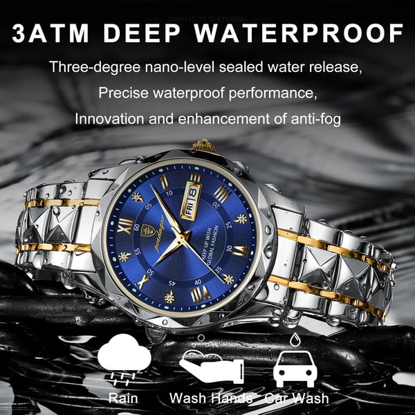 Wasserdichte Luxus-Herrenarmbanduhr einer Top-Marke mit Leuchtfunktion