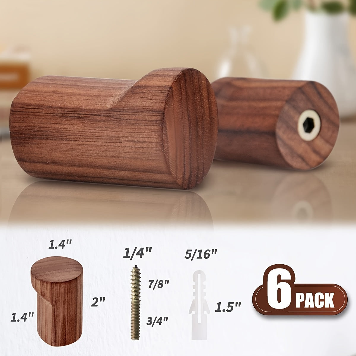 Brehn | Walnuss Holz Wandhaken