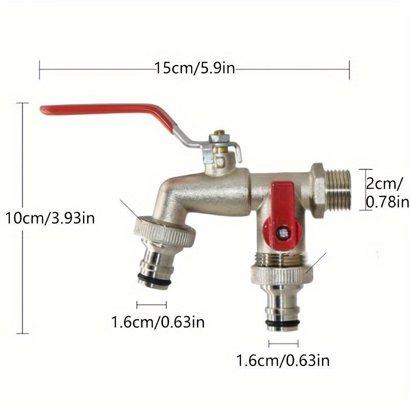 Brehn | Dual-Outlet Edelstahl Garten Wasserhahn – Rostfreier 2-Wege Wasserhahn mit Schnellanschluss & unabhängigen Ventilen