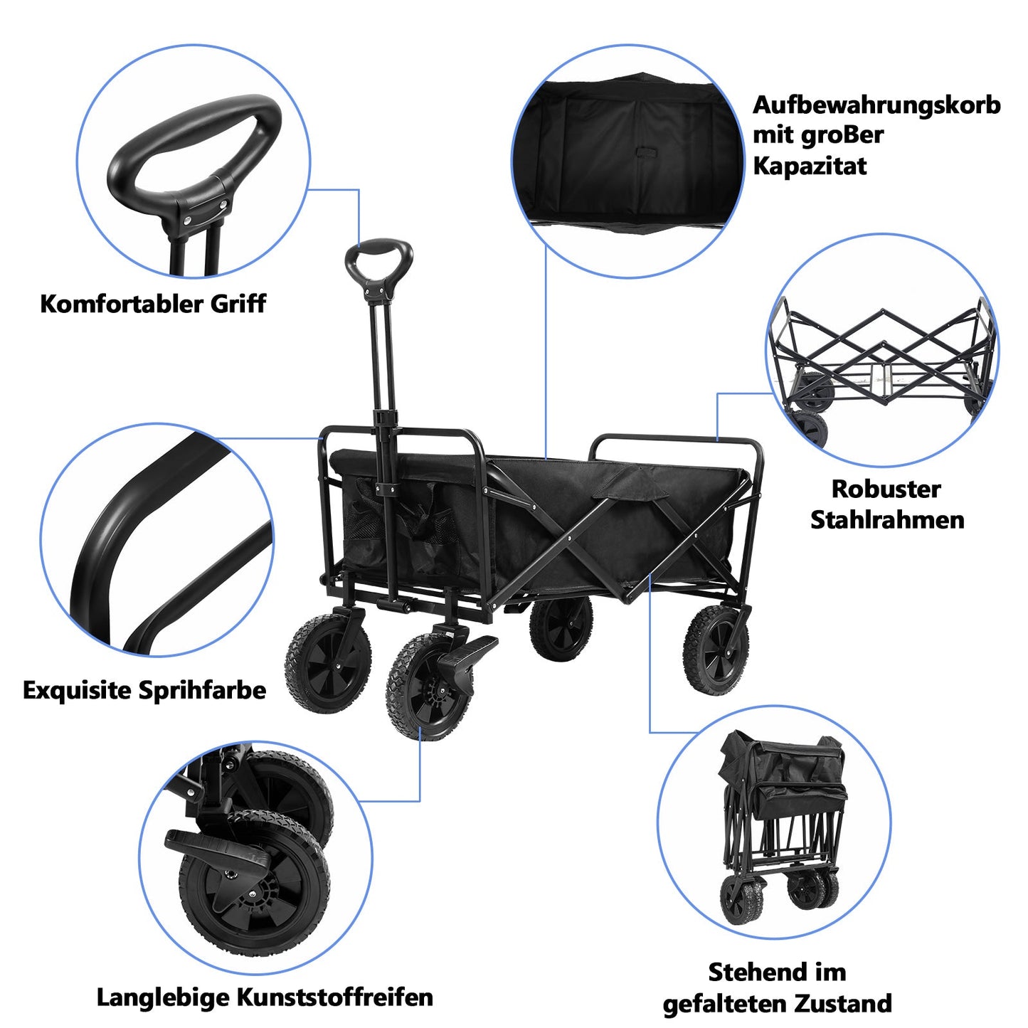 Bollerwagen Kippwagen Transportwagen 100kg Belastbarkeit | Brehn