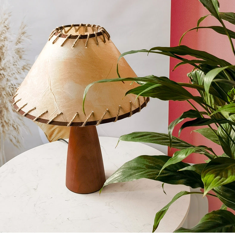 Brehn | HeritageGlow Lampe – Klassische Holz Tischlampe
