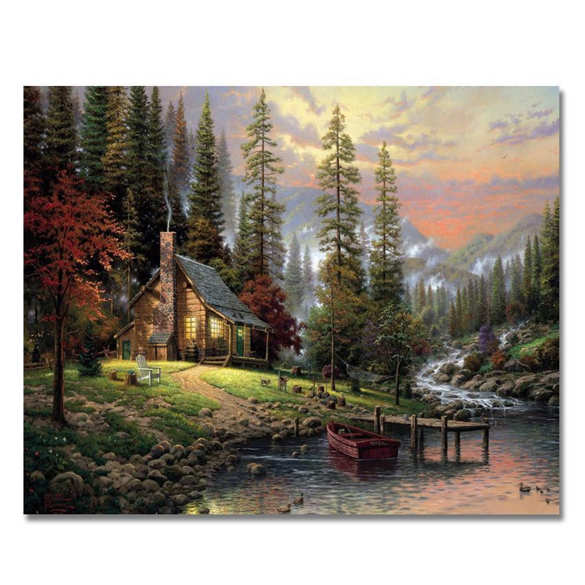 Der Bungalow Am See - Van-Go Malen Nach Zahlen Set | Brehn