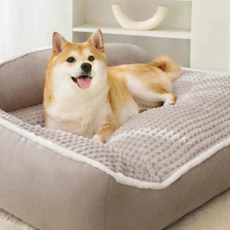 Orthopädisches Hundebett mit weichem, waschbarem Bezug | Brehn
