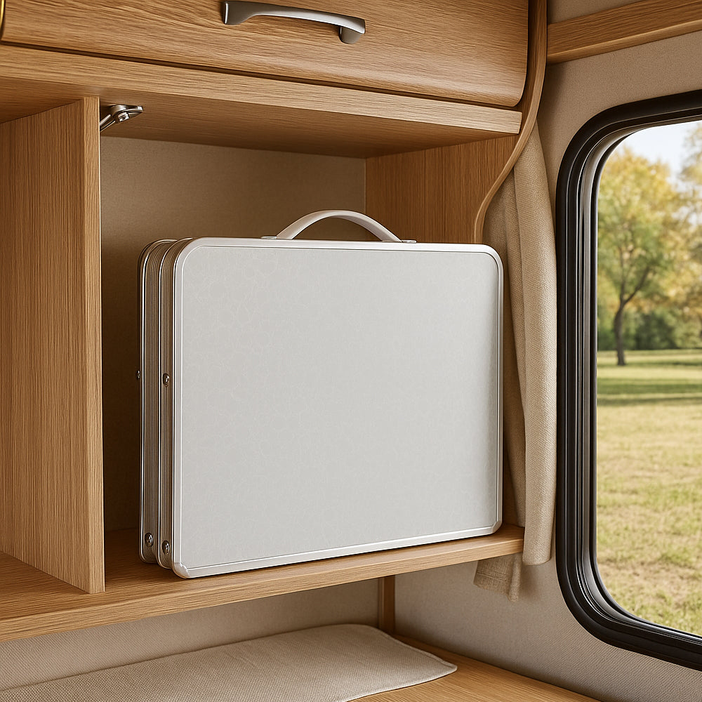 Klappbarer leichter Campingtisch aus Aluminium | Brehn