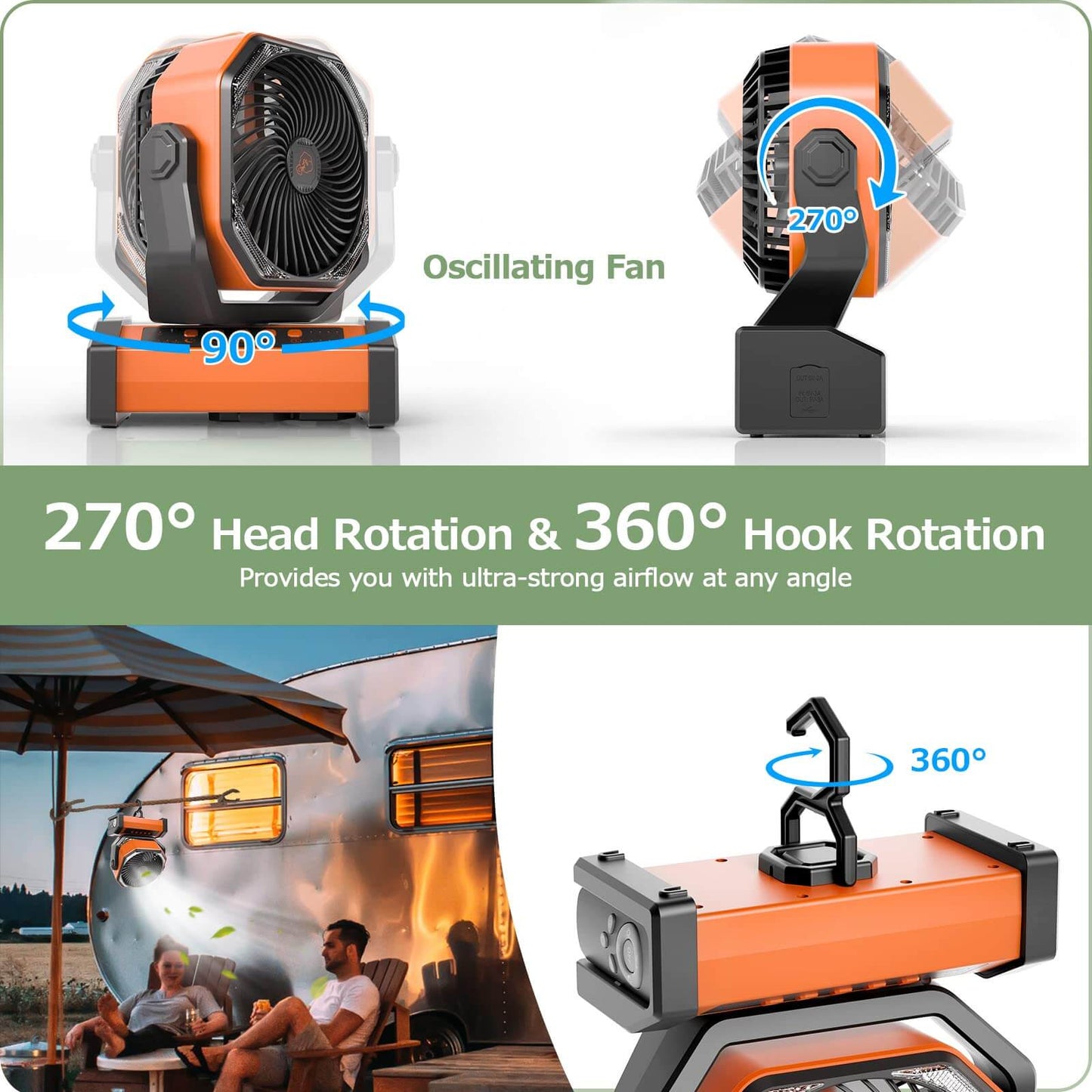 3 In 1 Kabelloser Camping Ventilator | Brehn