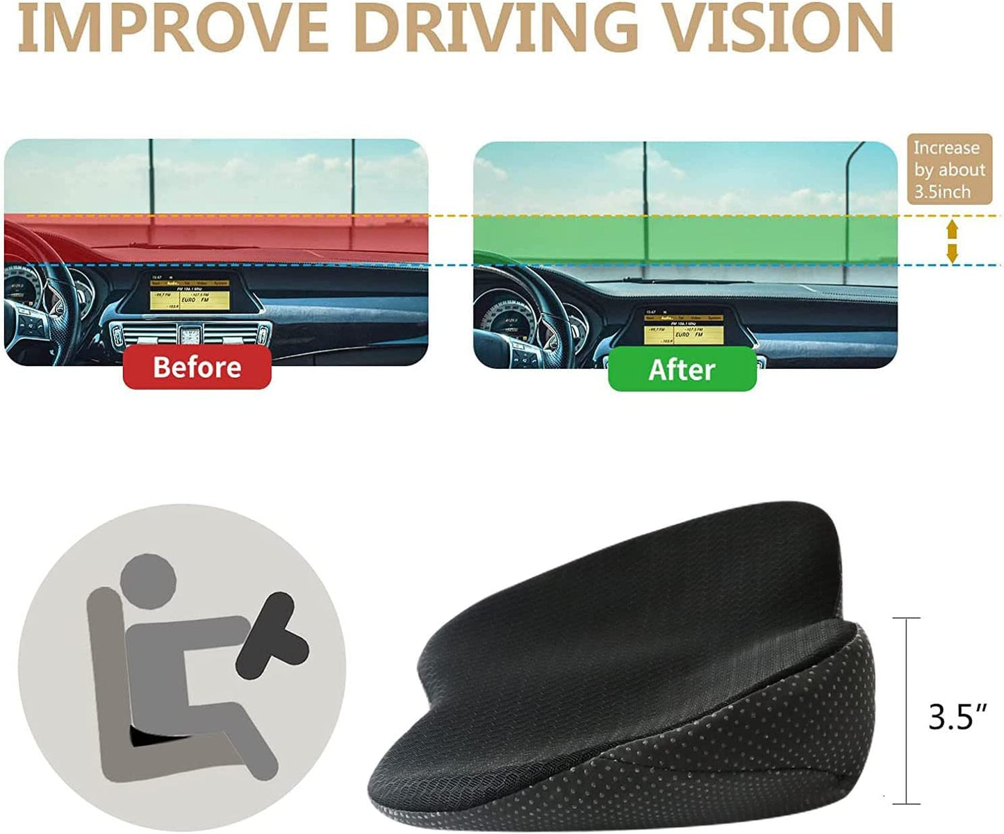 Autositzkissen für kleinere Fahrer