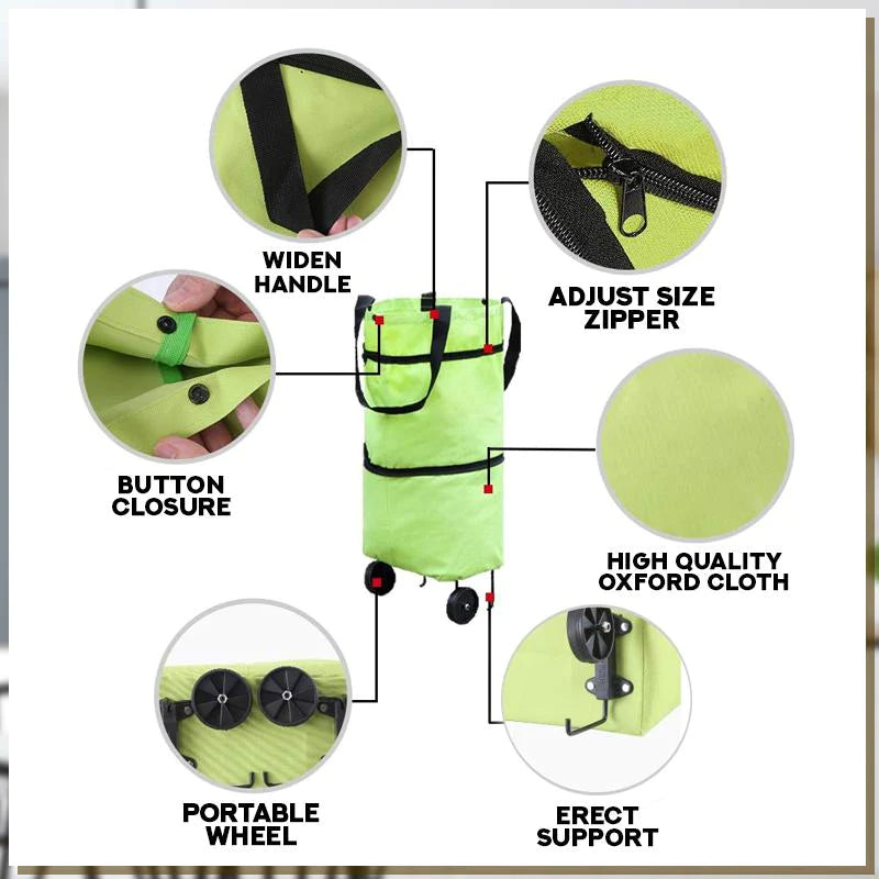 CarryFlex – 2-in-1-Einkaufstasche mit Rollen