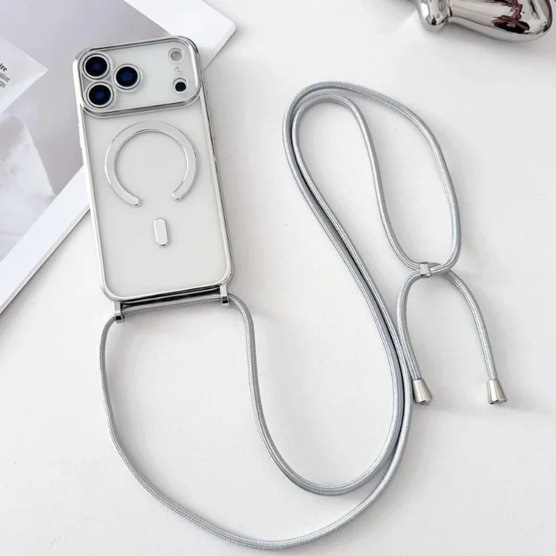 CarryLink – Verstellbares Handy-Lanyard mit transparenter MagSafe-Hülle