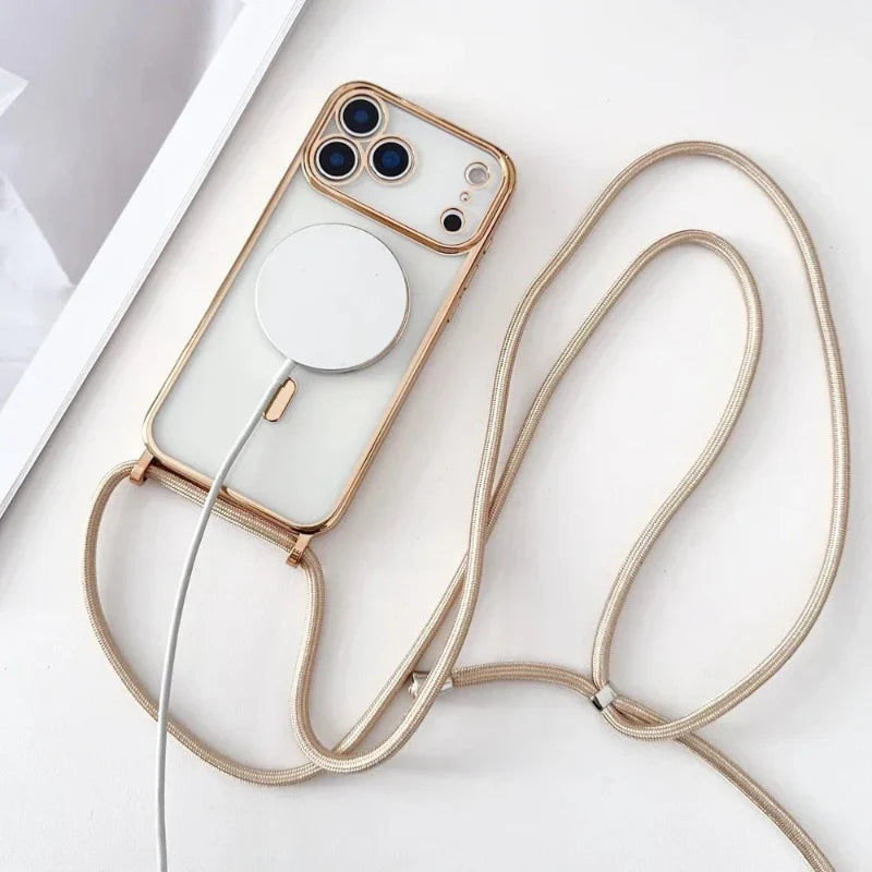 CarryLink – Verstellbares Handy-Lanyard mit transparenter MagSafe-Hülle
