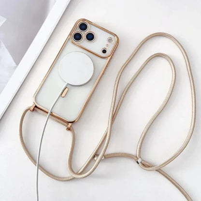 CarryLink – Verstellbares Handy-Lanyard mit transparenter MagSafe-Hülle