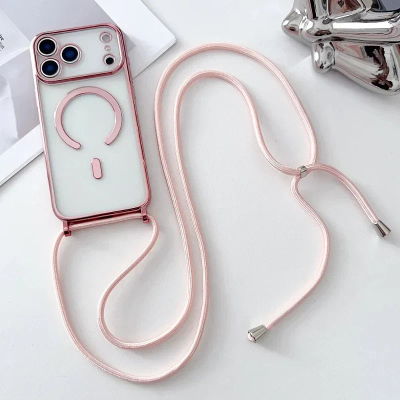 CarryLink – Verstellbares Handy-Lanyard mit transparenter MagSafe-Hülle