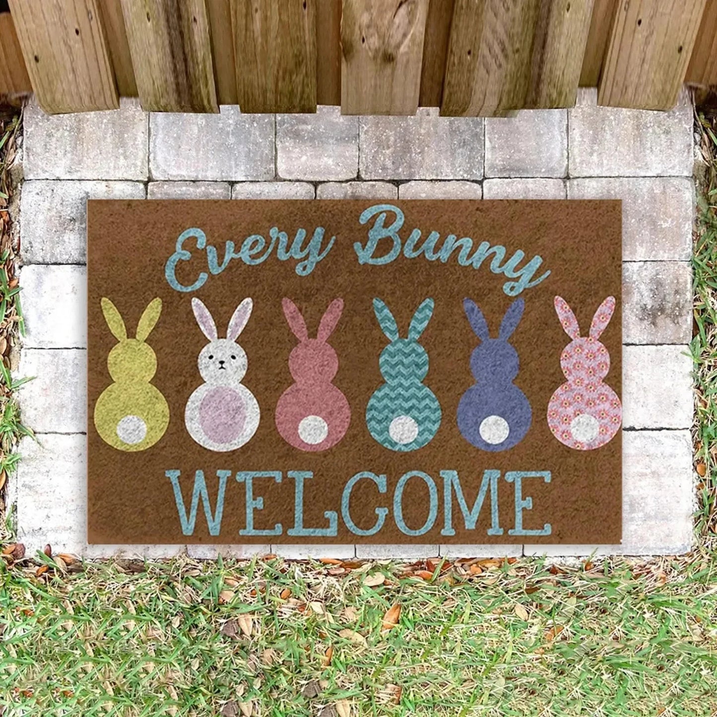 Brehn | Cartoon Bunny Rabbit Rutschfeste Fußmatte