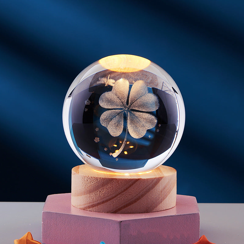 3D Kristallkugel Nachtlampe
