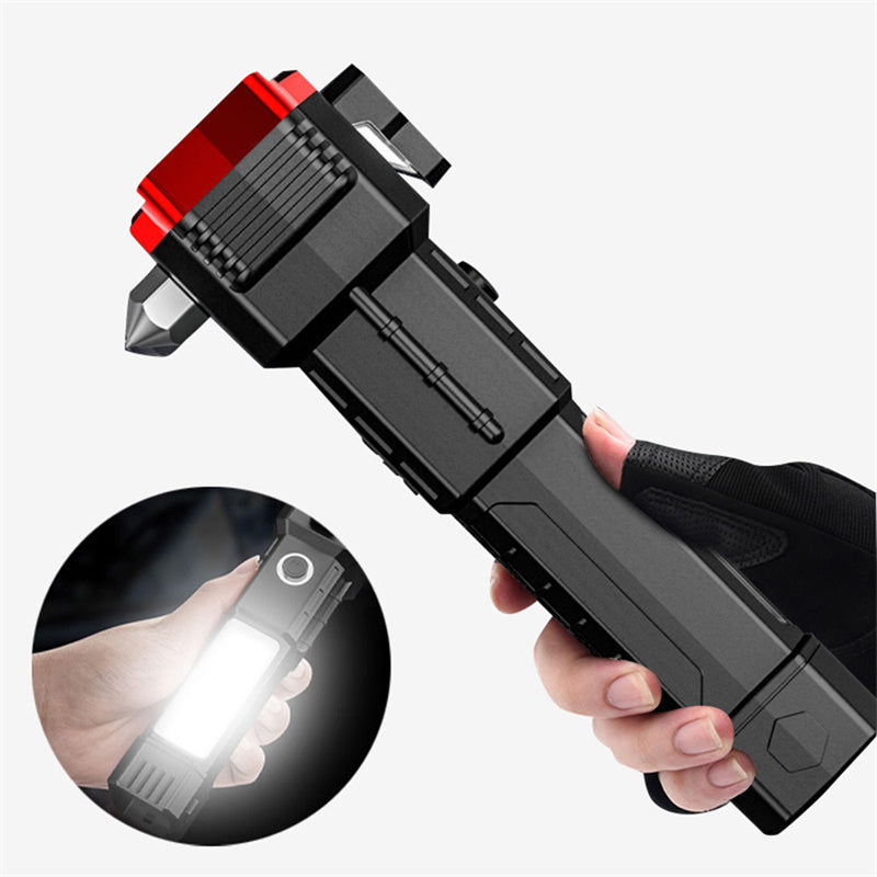 Multifunktionaler Autosicherheitshammer mit Notlicht und Powerbank | Brehn