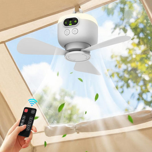 Wiederaufladbarer Deckenventilator mit LED-Lichtern | Brehn