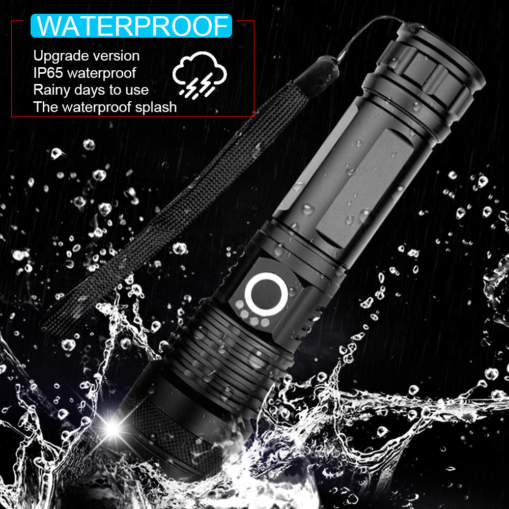 30000-5000 Lumen Hochleistungs-LED-Taschenlampe, wasserdicht