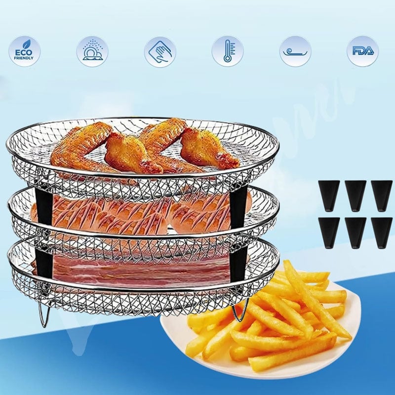 Brehn | 3-Schichten stapelbares Heißluftfritteusen-Rack