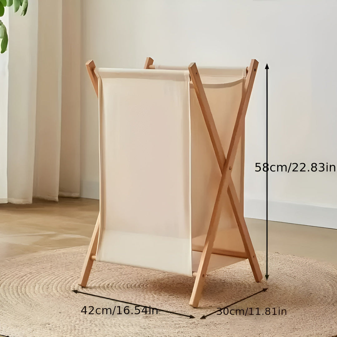 Faltbarer Wäschekorb aus Holz – Robustes Holzesdesign | Dekorativ und funktional | Brehn