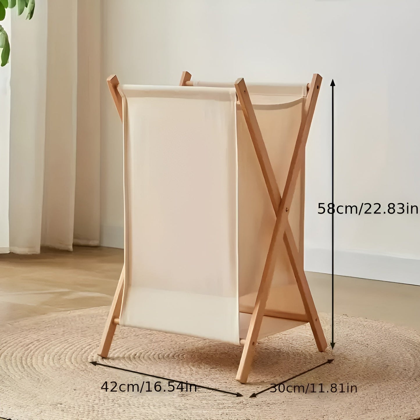 Faltbarer Wäschekorb aus Holz – Robustes Holzesdesign | Dekorativ und funktional | Brehn