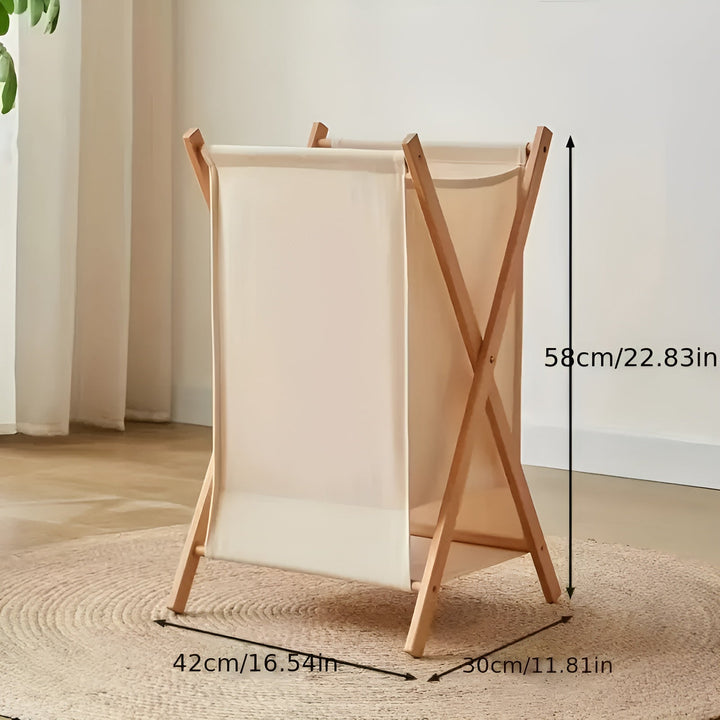 Faltbarer Wäschekorb aus Holz – Robustes Holzesdesign | Dekorativ und funktional | Brehn