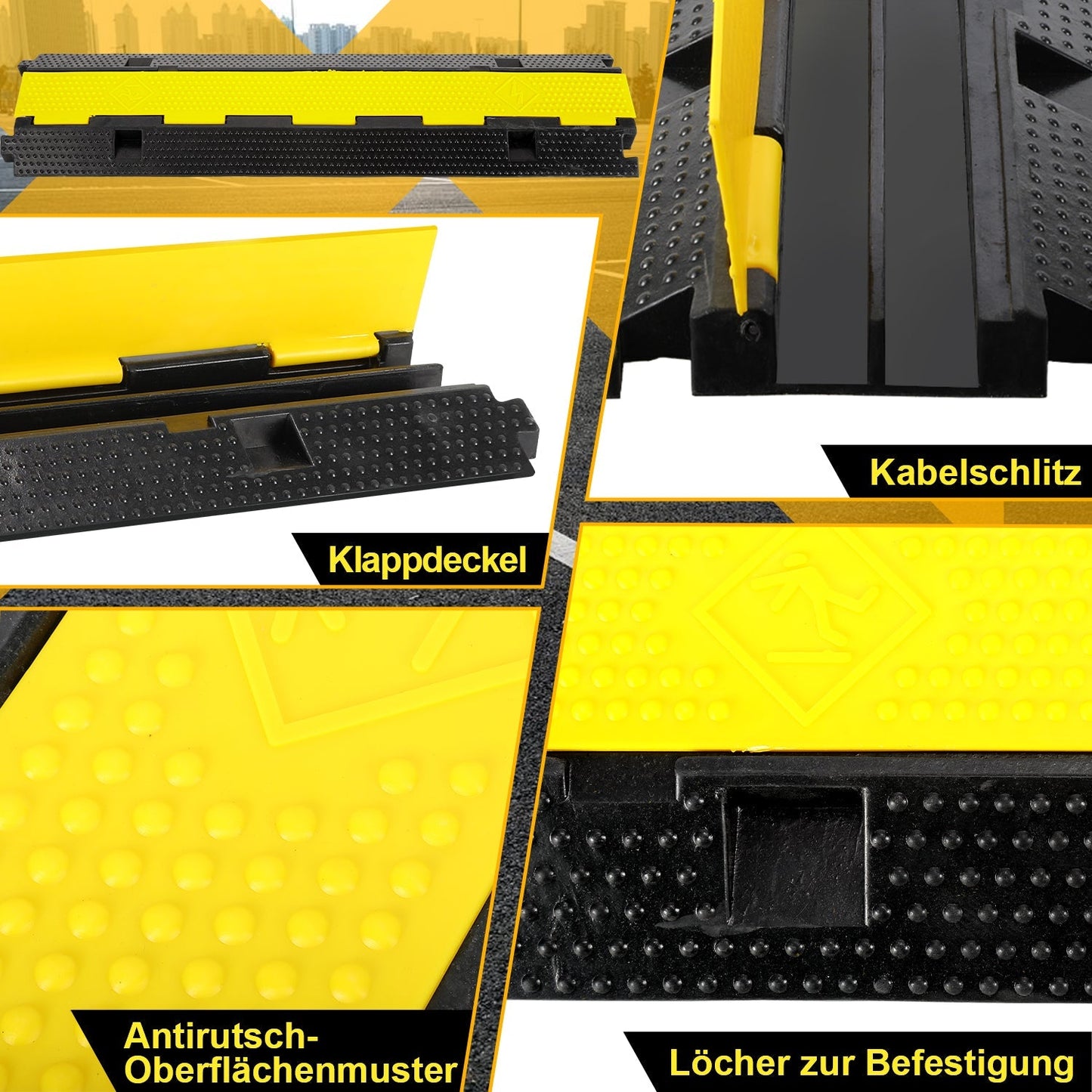 Kabelbrücke Gummi Kabelschutzmatte 3 Stück | Brehn