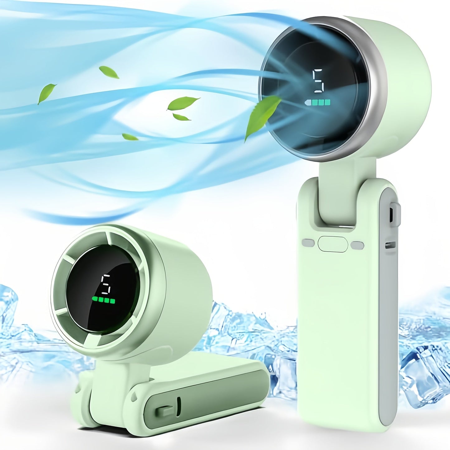 USB wiederaufladbarer Handventilator mit 5 Geschwindigkeiten | Brehn