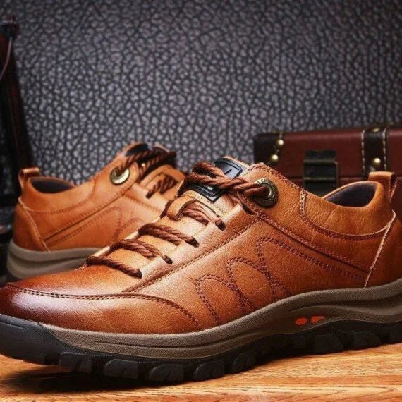 Lässige Herrenschuhe mit handgenähter Fußgewölbeunterstützung und rutschfester, atmungsaktiver Sohle