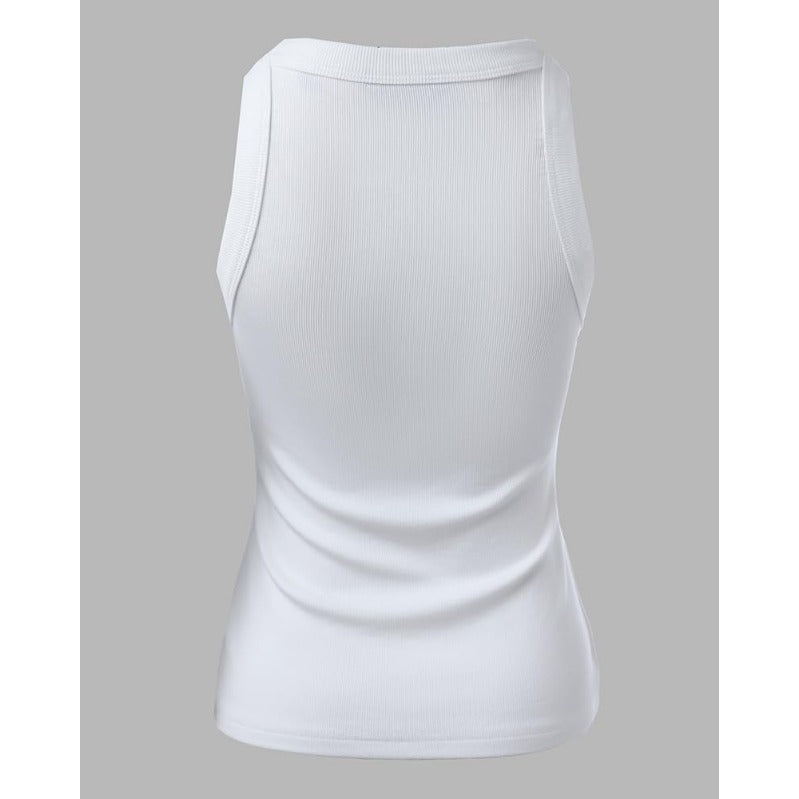Brehn | Damen Rippen-Rückenfreies Tanktop