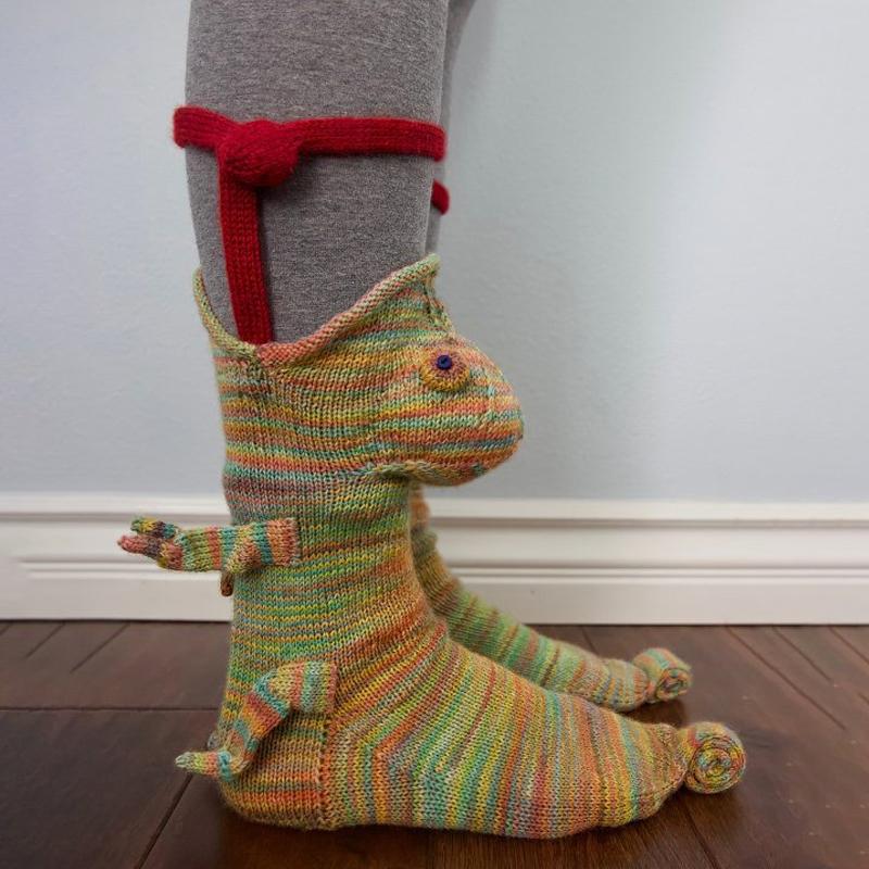 Brehn gestrickte Tiersocken