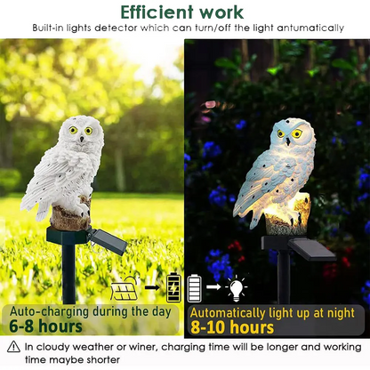 Gartenleuchten-Solar-Eule-LED-Set für den Außenbereich