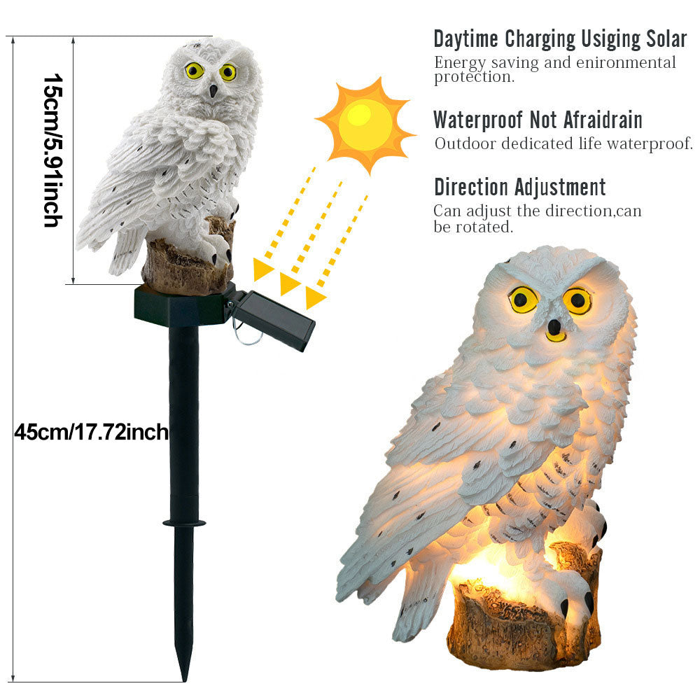 Gartenleuchten-Solar-Eule-LED-Set für den Außenbereich