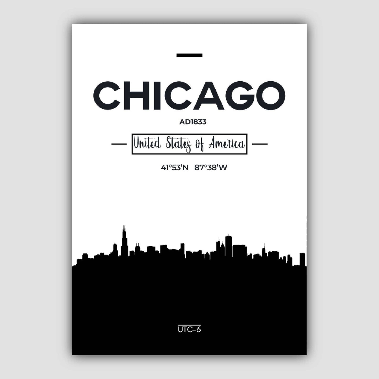 Chicago Stadtbild-Druck