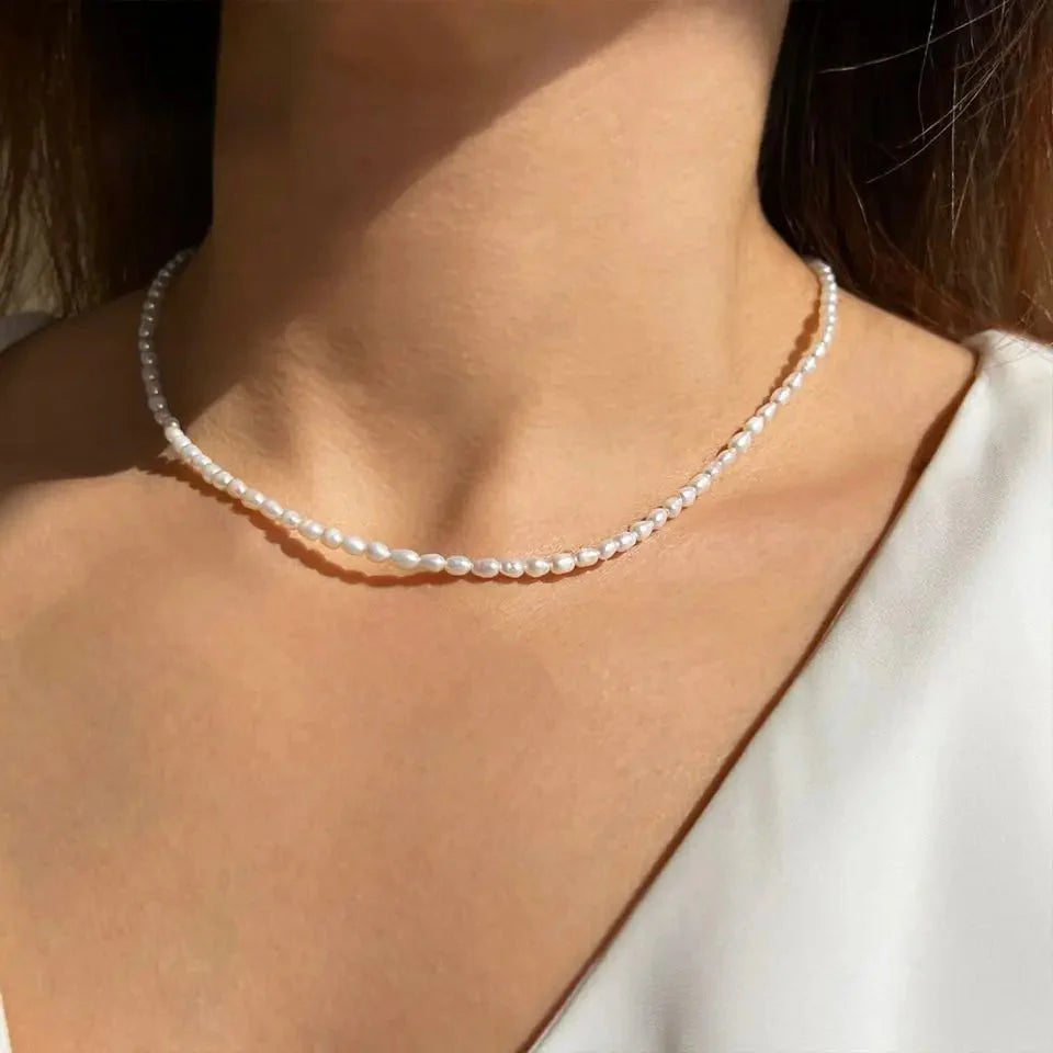 Brehn | Klassische feminine 3mm Perlenkette